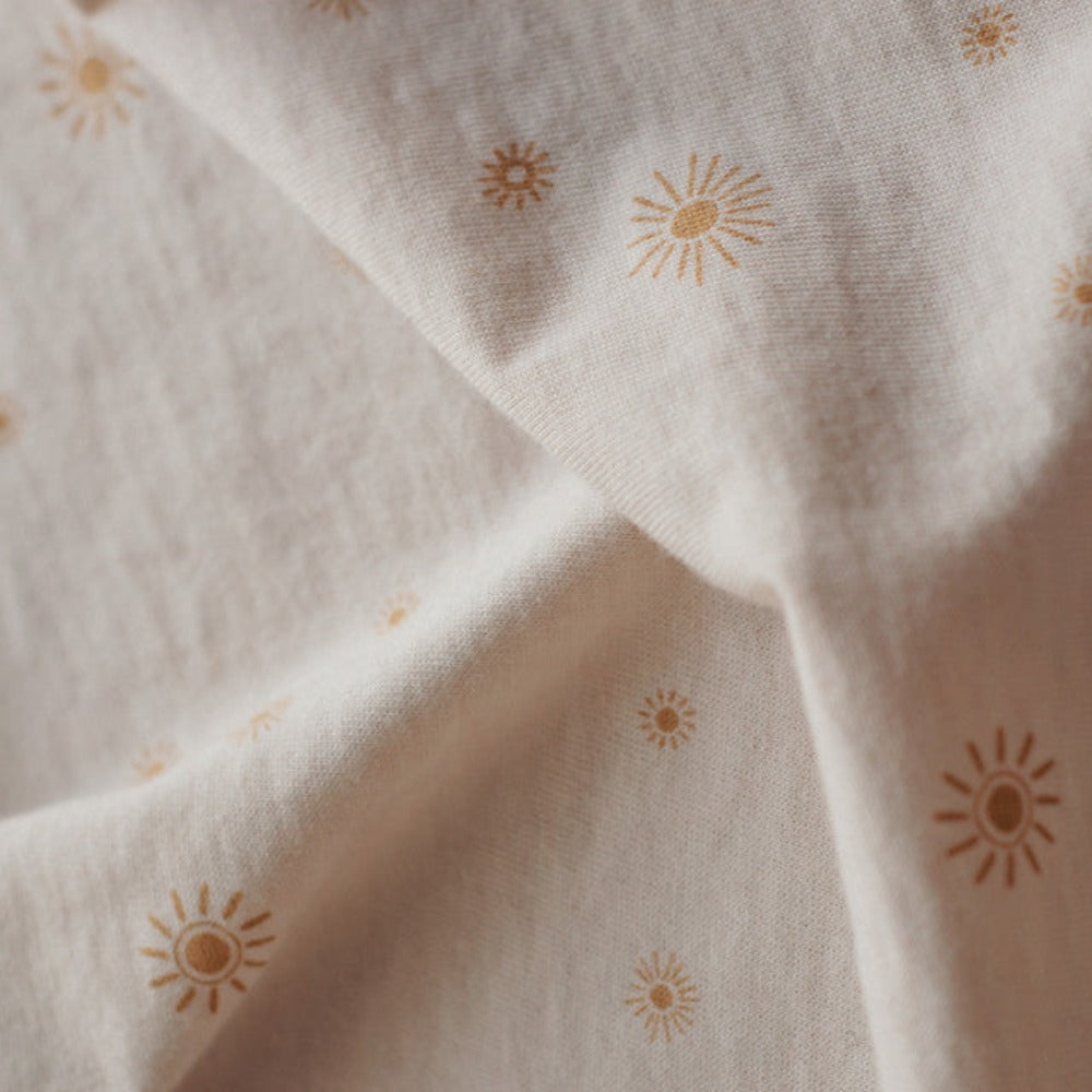 Woolbabe 3-Seasons Merino/Organic Cotton Sleeping Suit - Dune Sunburst 1-4 years