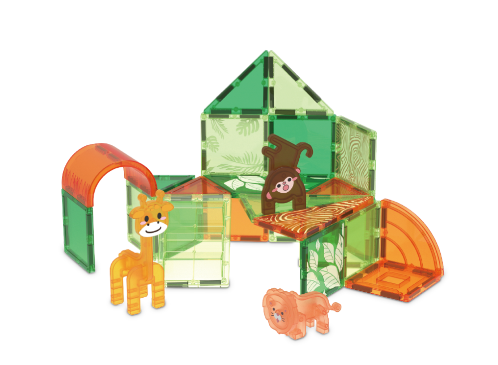 Giromag 80pcs Magnetic Building Tiles Jungle Set