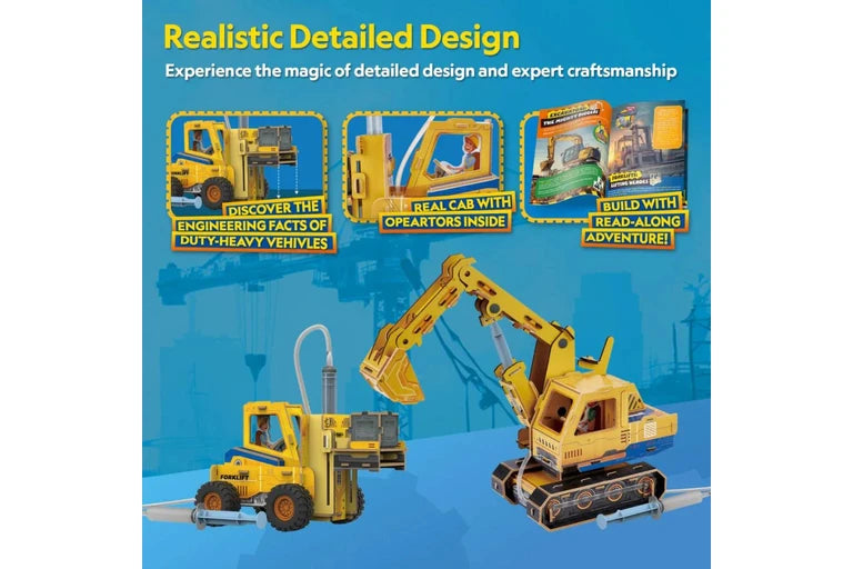 National Geographic Cubic Fun 3D Puzzle - Excavator & Forklift