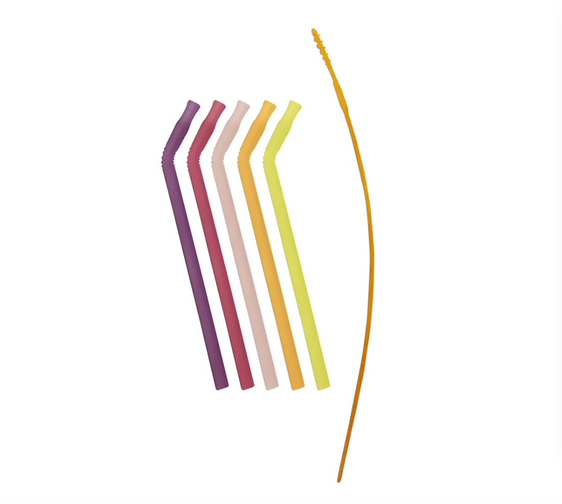 B.Box Reusable Silicone Straw, 5 Piece