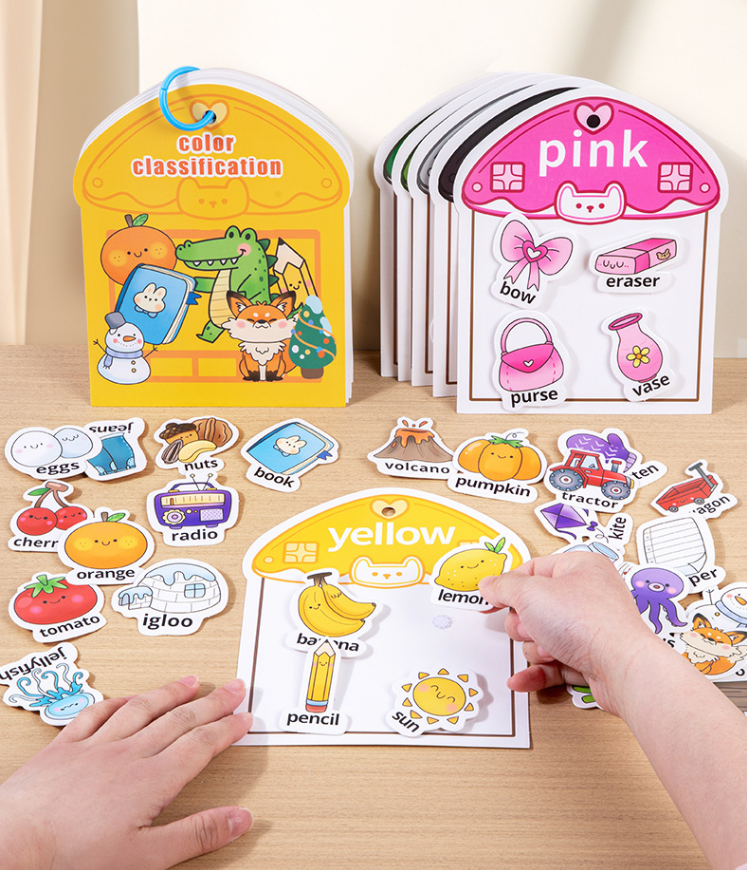 Baby Activity Book DIY Sticker Puzzle Game Baby Busy Books Toys for Kids Toddlers