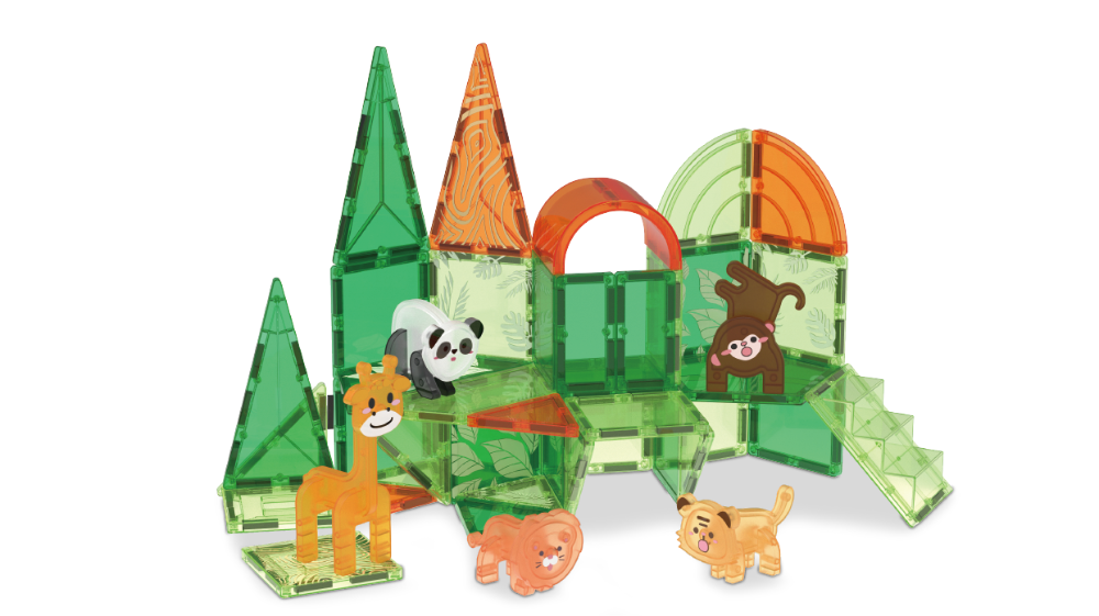 Giromag 80pcs Magnetic Building Tiles Jungle Set