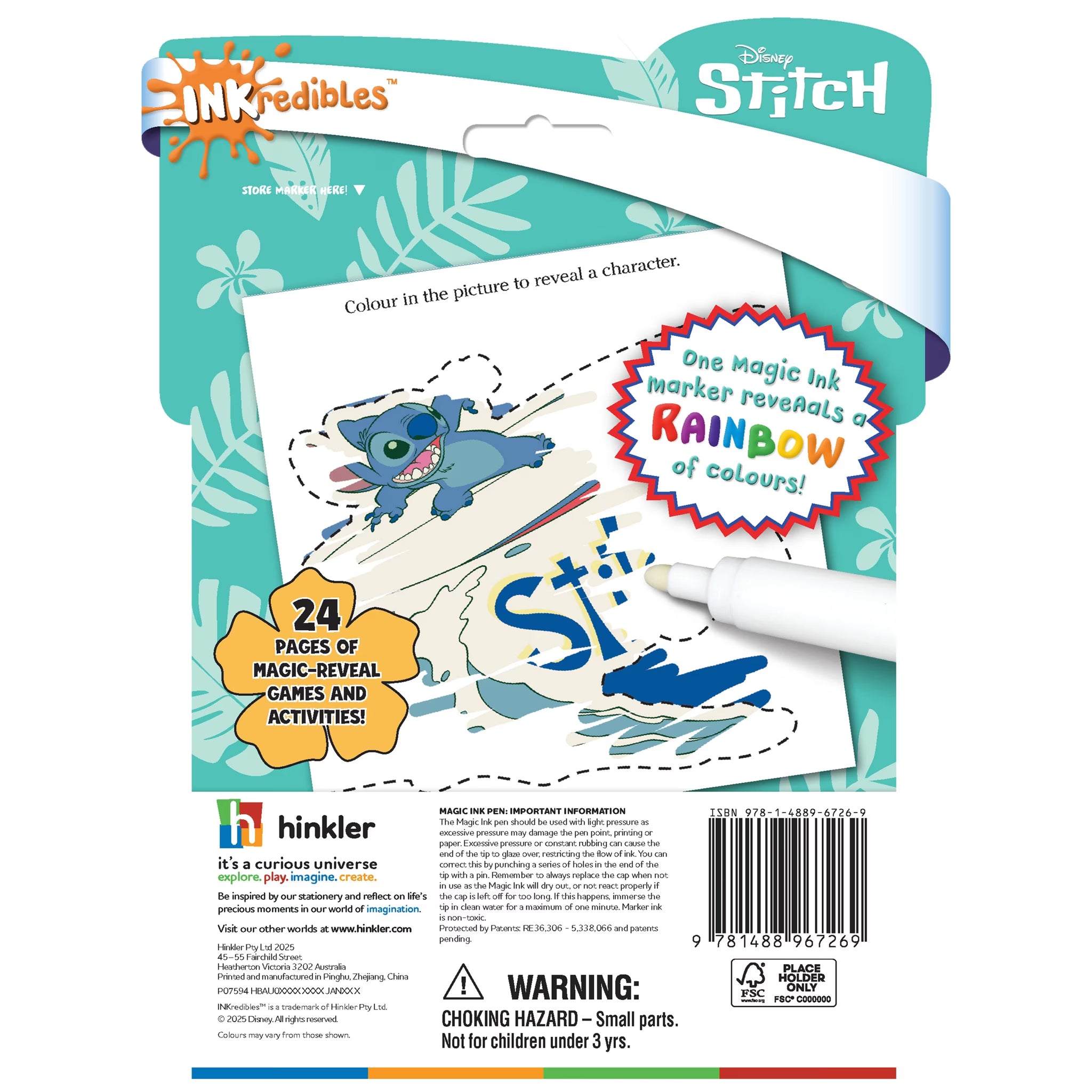 Inkredibles Disney Lilo & Stitch Mess Free Magic Ink Pictures!