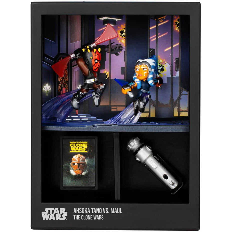 FANDROP Star Wars Figure Diorama (Darth Maul vs. Ahsoka Tano - The Clone Wars)