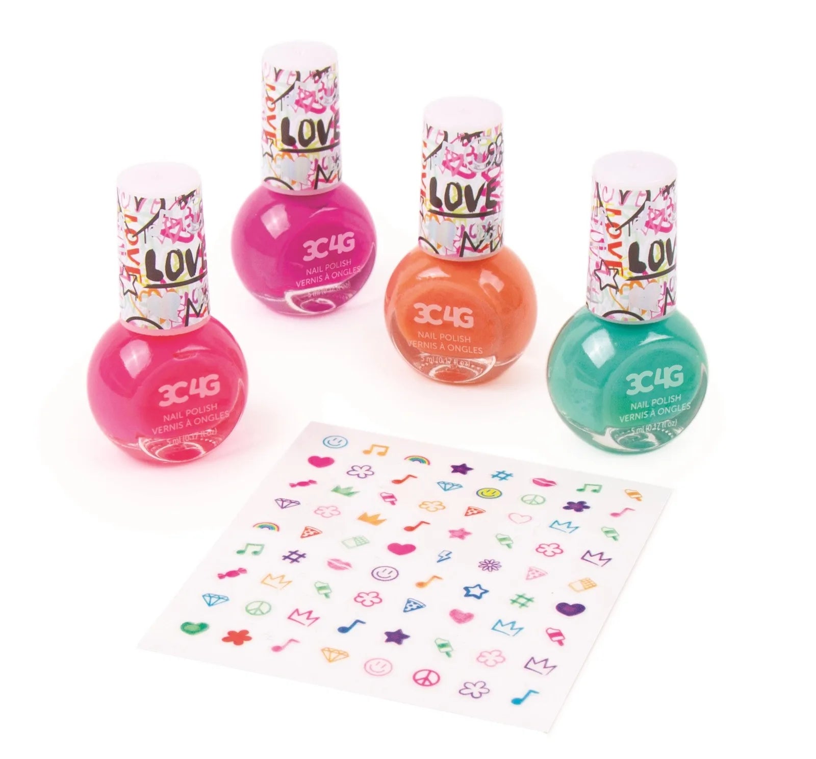 3C4G Graffiti Nail Polish and Nail Sticker Set