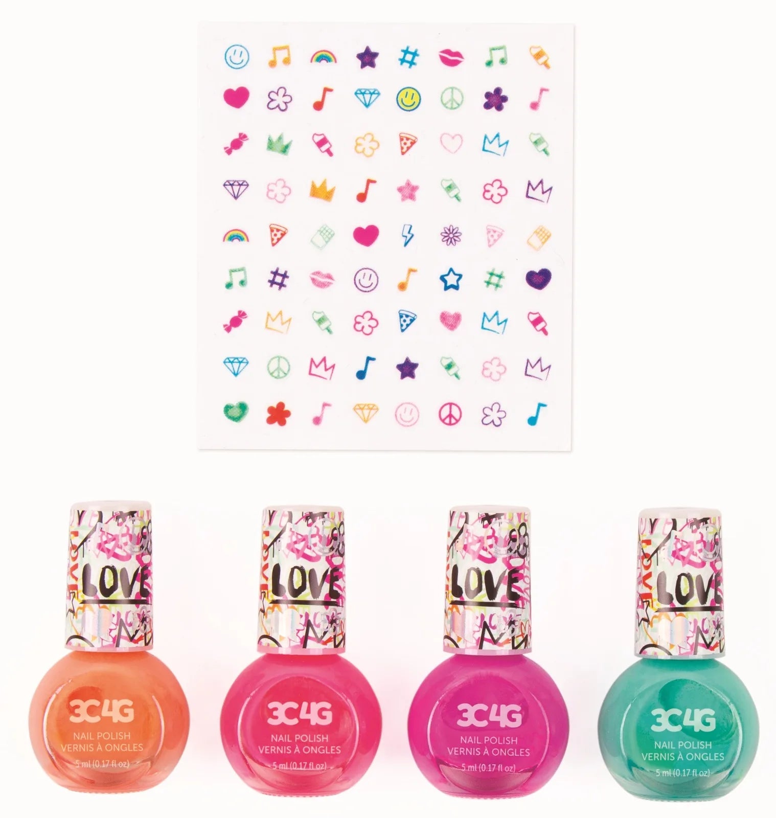 3C4G Graffiti Nail Polish and Nail Sticker Set