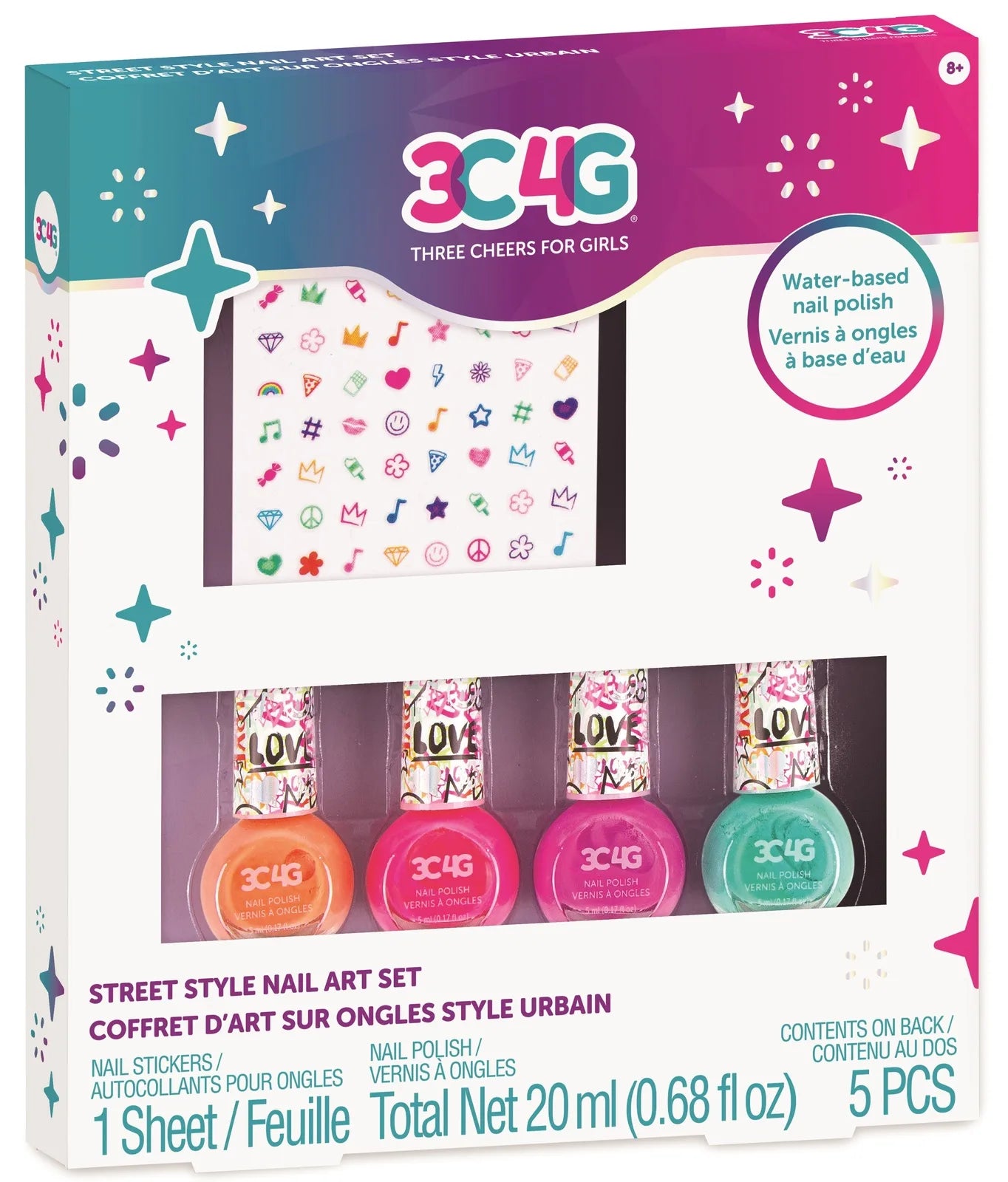 3C4G Graffiti Nail Polish and Nail Sticker Set