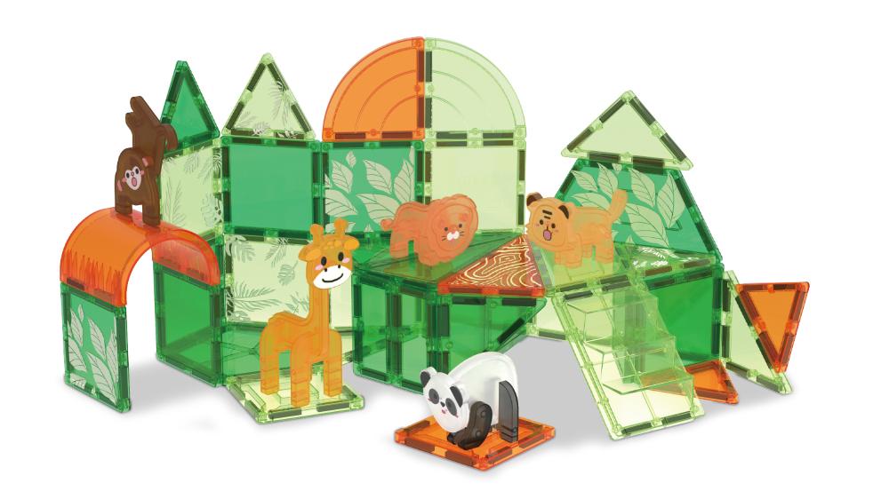 Giromag 80pcs Magnetic Building Tiles Jungle Set