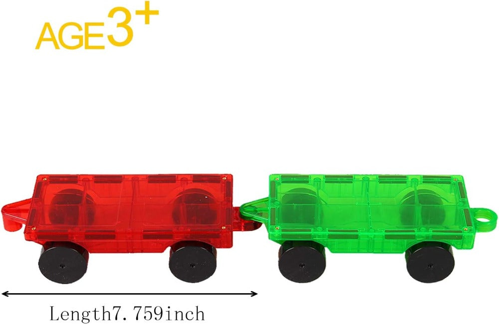 Giromag 2 Pcs Car Magnetic Tiles Building Blocks