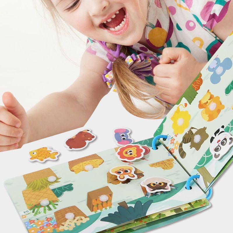 Preschool Busy Book for Toddlers Kids/Children Activities - Quiet Book Alphabets, Animal, Shapes Learning