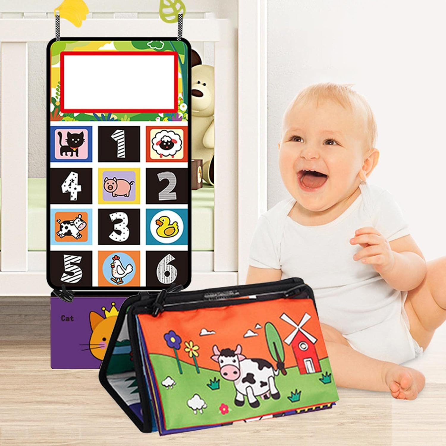 Rear Car Toy With Mirror Baby Car Mirror Toy Promote Sensory For Fun Travel