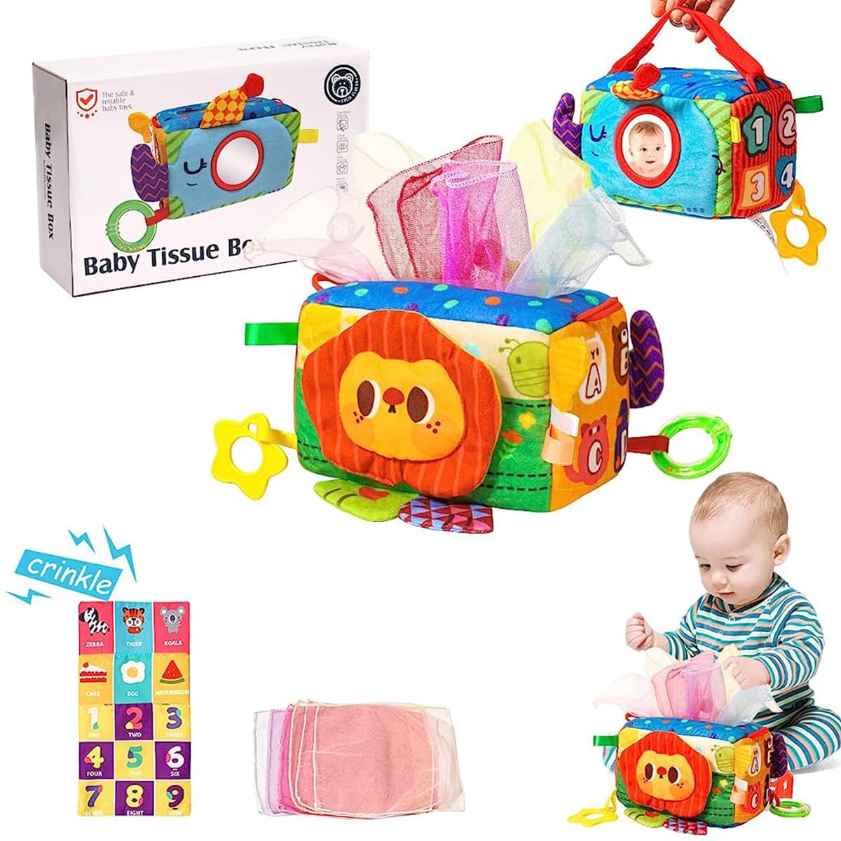 Montessori Baby Tissue Box Toy Sensory Toy Box