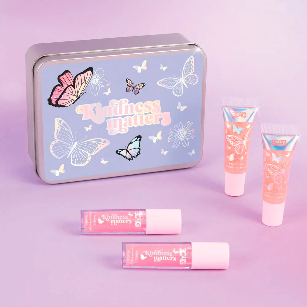 3C4G Lip Gloss Set in Tin Butterfly Kisses