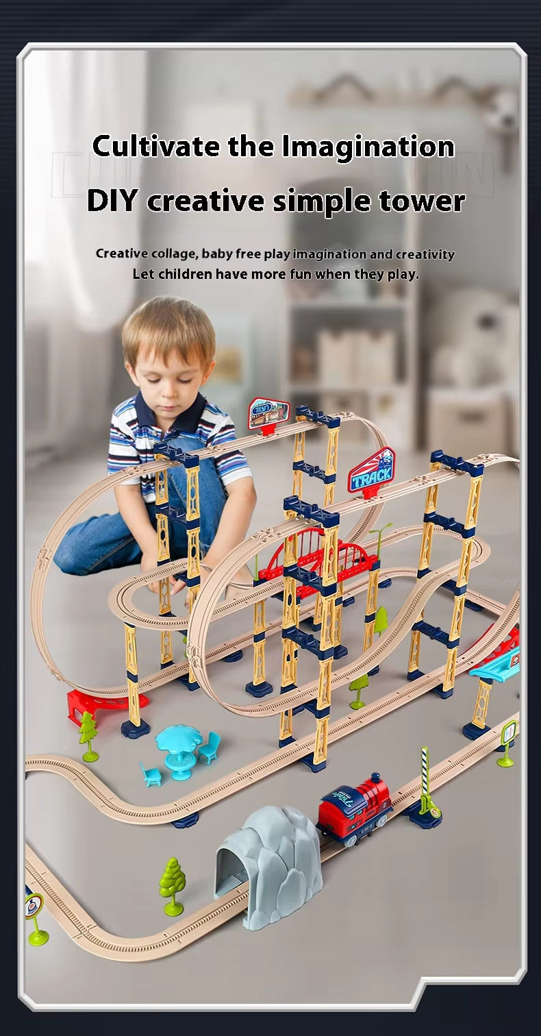 Electric Portable Train Station Track Set