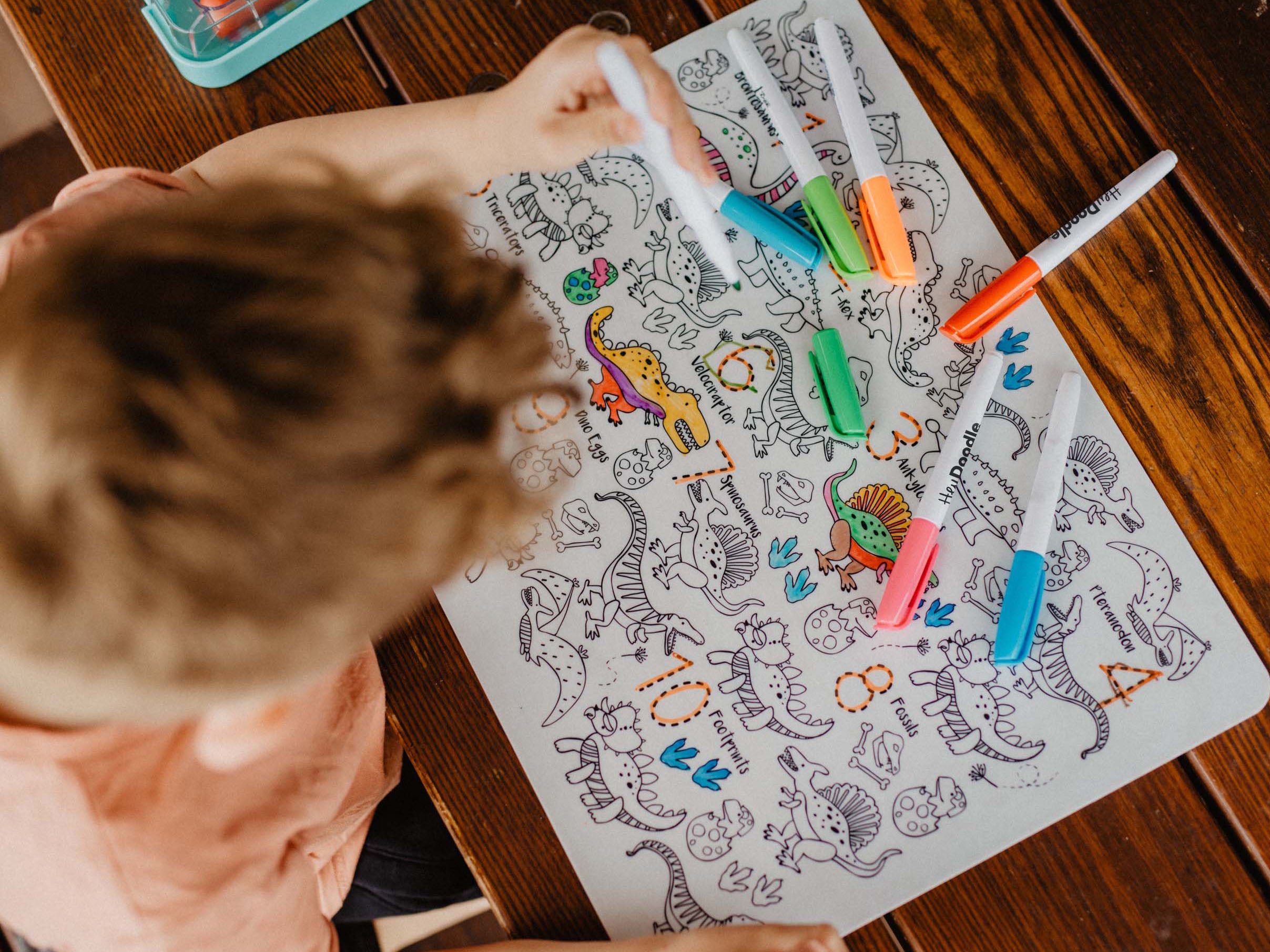 HeyDoodle - 100 Squares Playmat Large Colouring & Doodle Playmat