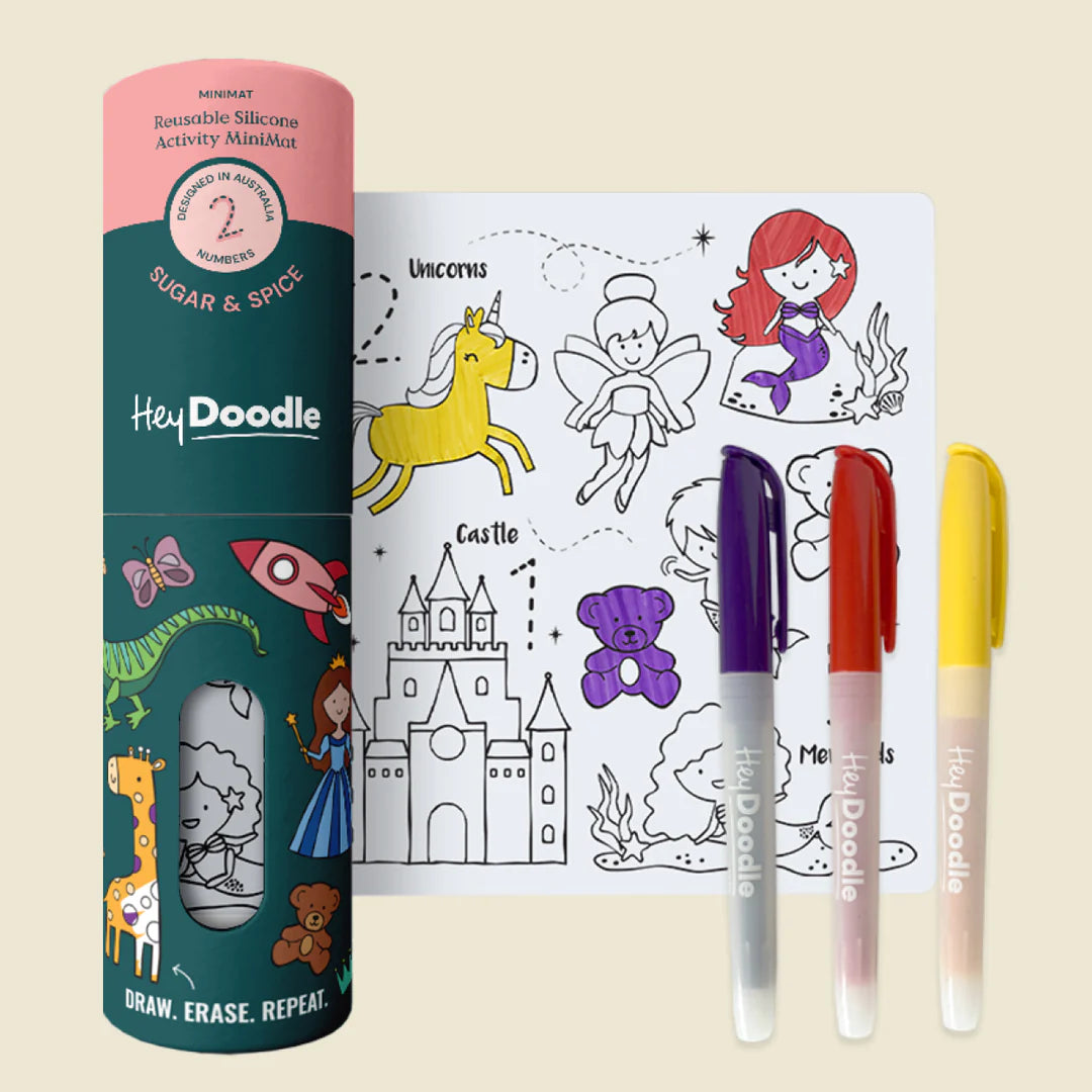 HeyDoodle-Sugar and Spice Mini Colouring & Doodle Mat