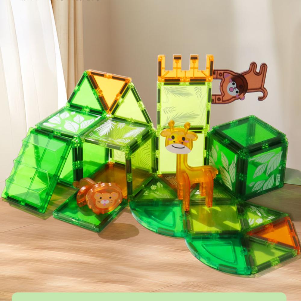 Giromag 80pcs Magnetic Building Tiles Jungle Set