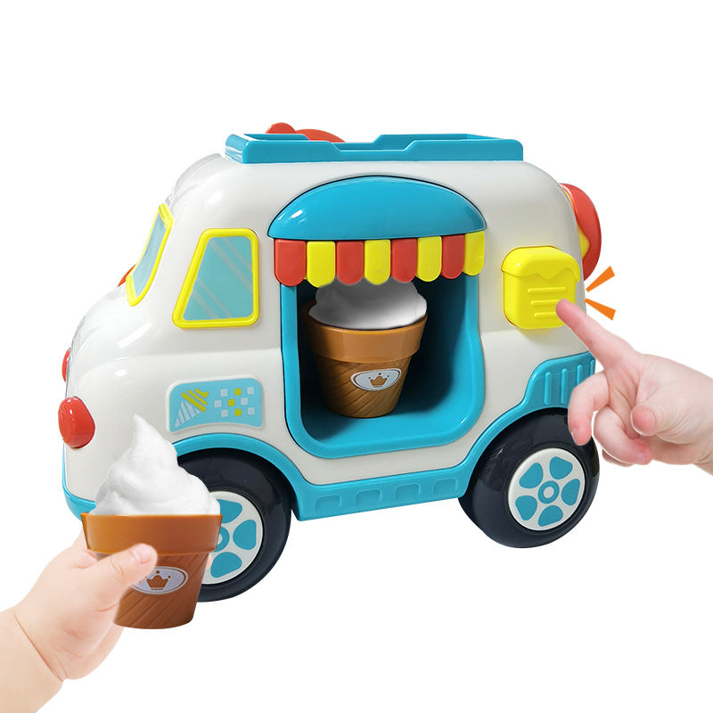 Automatic Bubble Machine Ice Cream Truck Baby Bath Toys