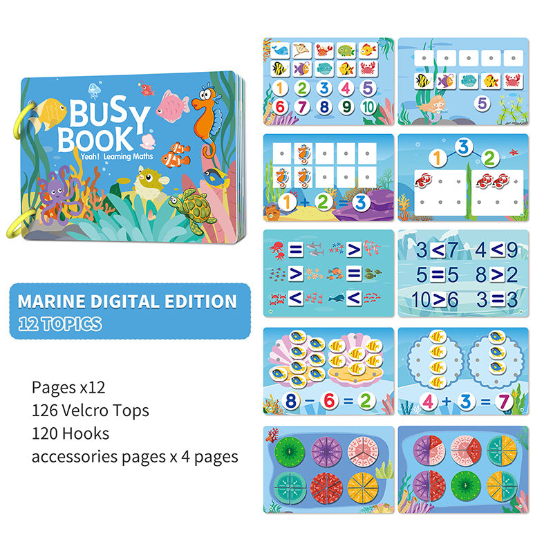 Preschool Busy Book for Toddlers Kids/Children Activities - Quiet Book Alphabets, Animal, Shapes Learning