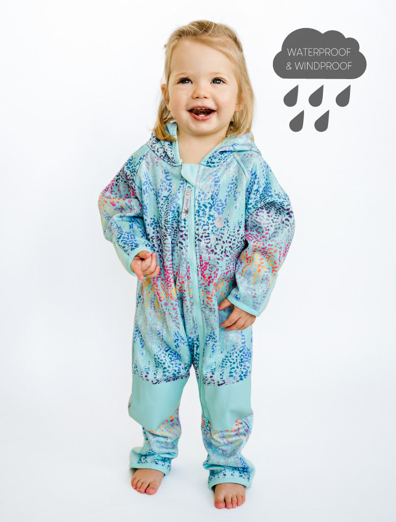 Therm All-Weather Fleece Onesie - Rainbow Leopard