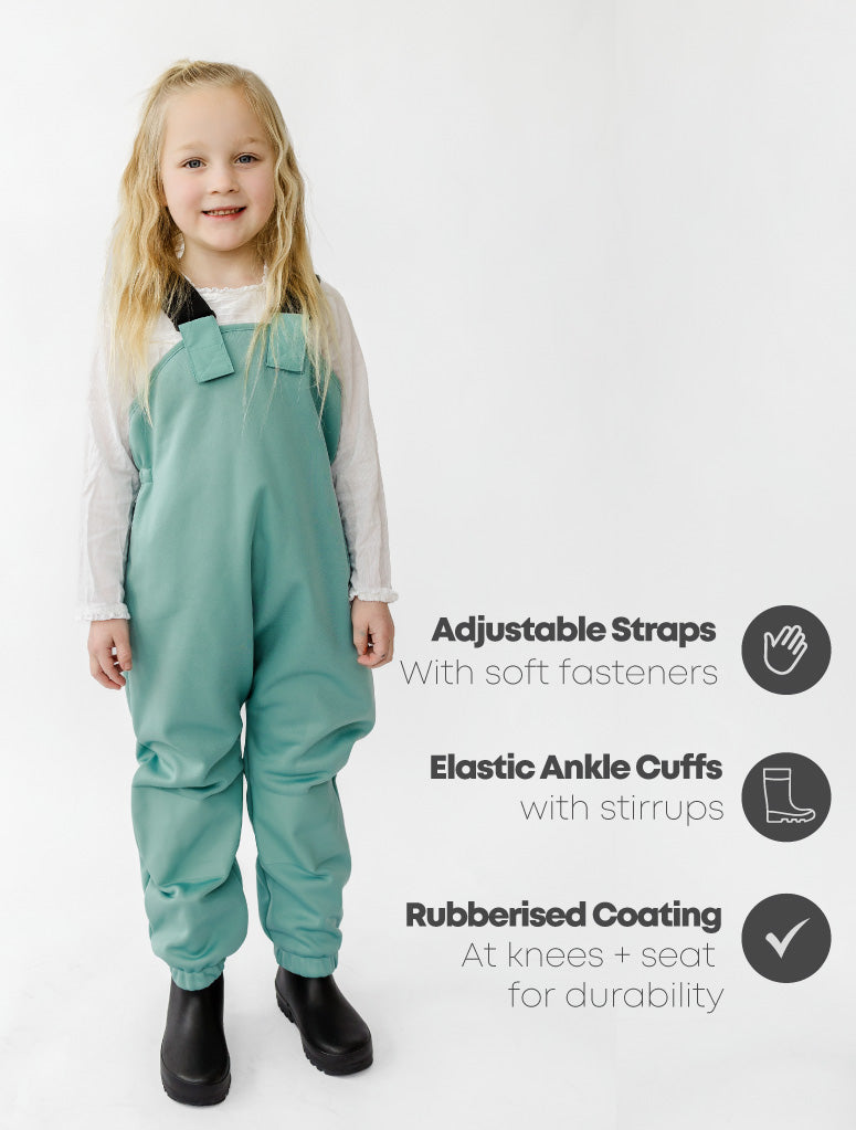 Therm All-Weather Fleece Overalls - Seafoam