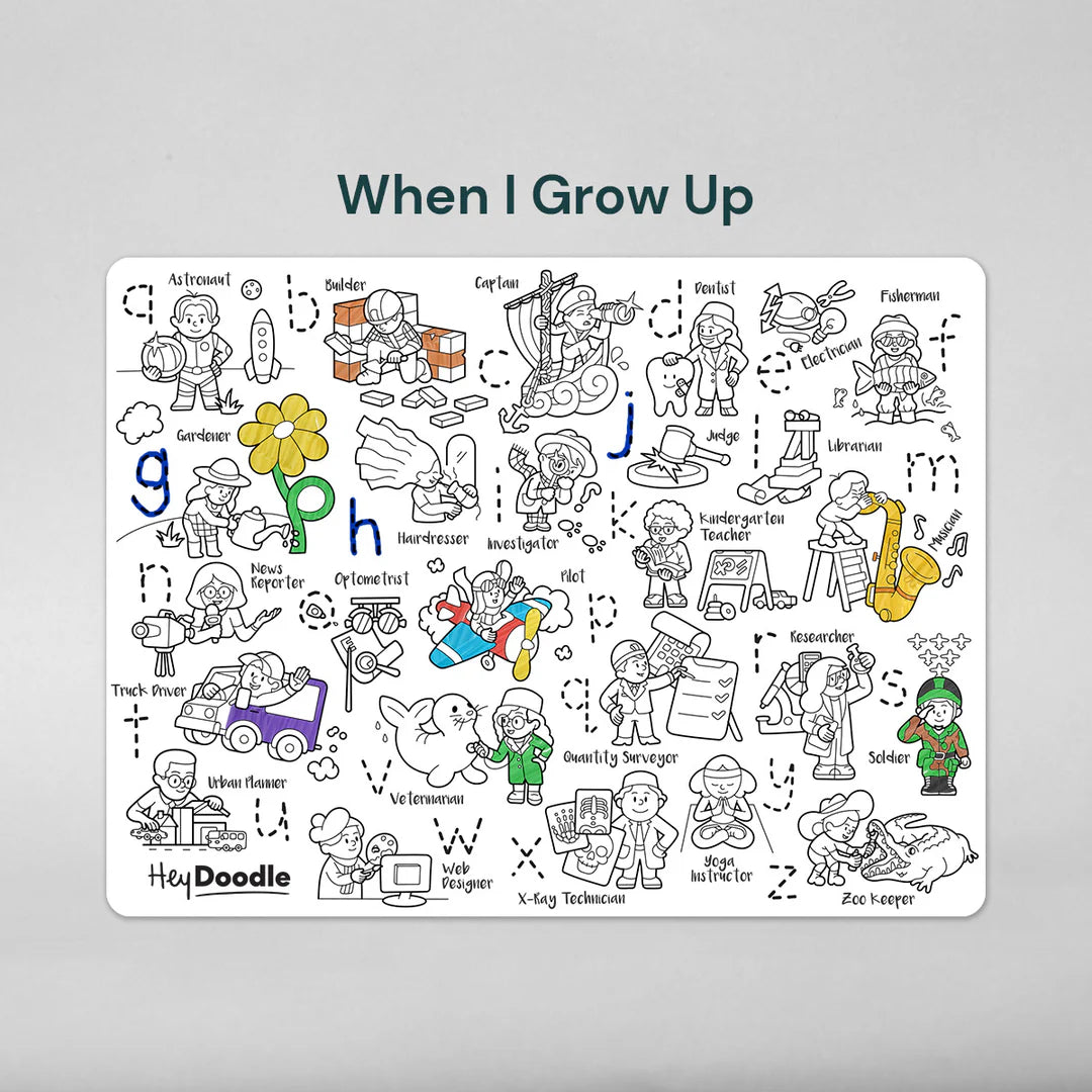 HeyDoodle - When I Grow Up Large Playmat