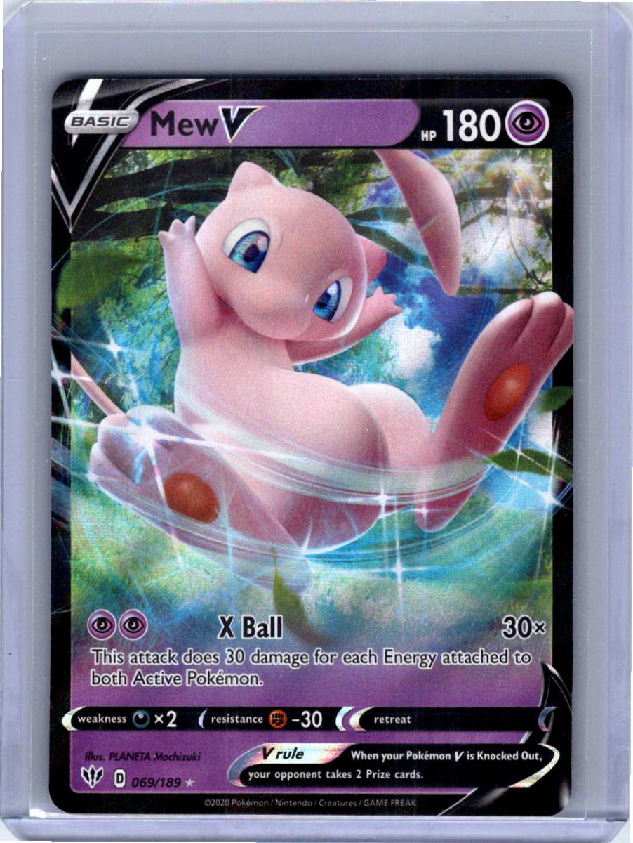 Pokemon Single Mew V Darkness Ablaze Ultra Rare 069/189