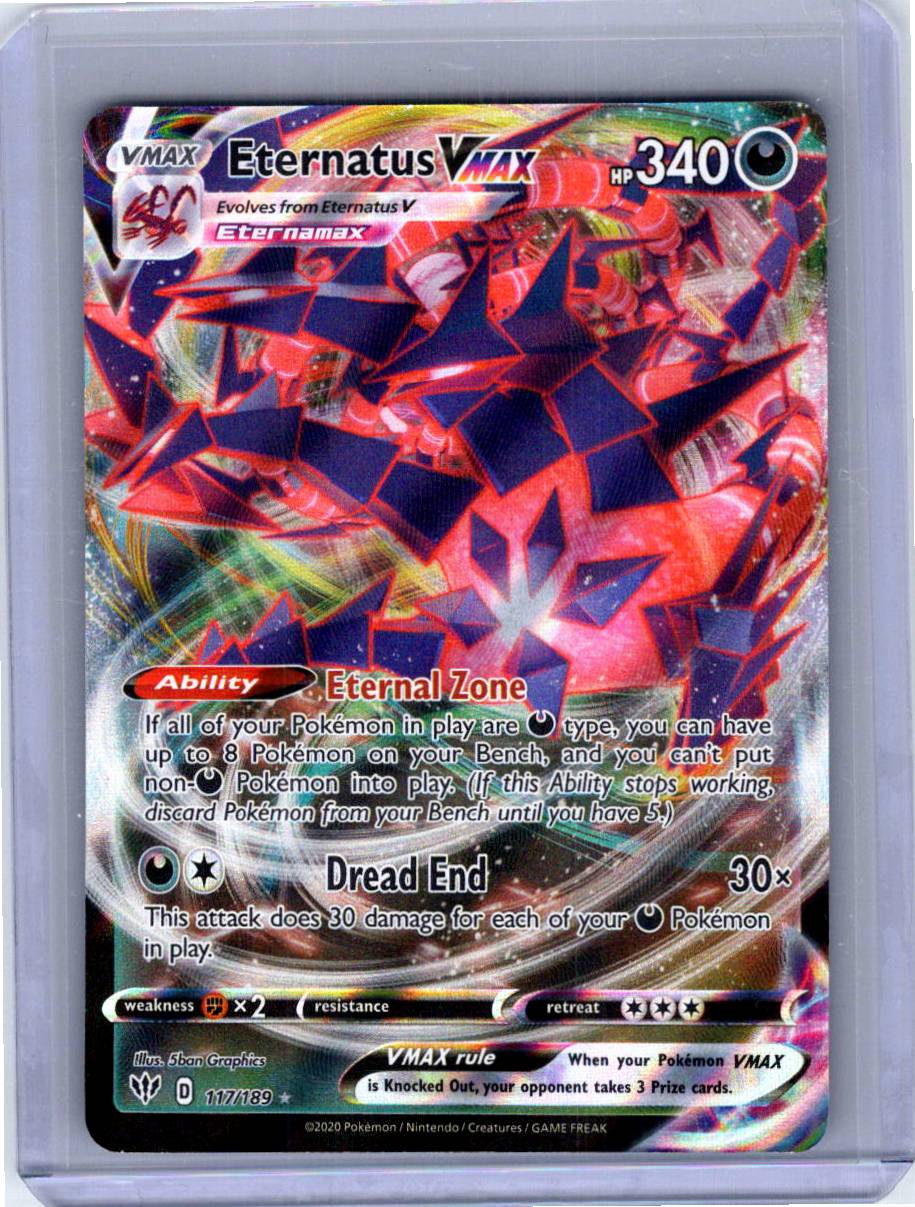 Pokemon Single Eternatus VMAX Darkness Ablaze Ultra Rare 117/189