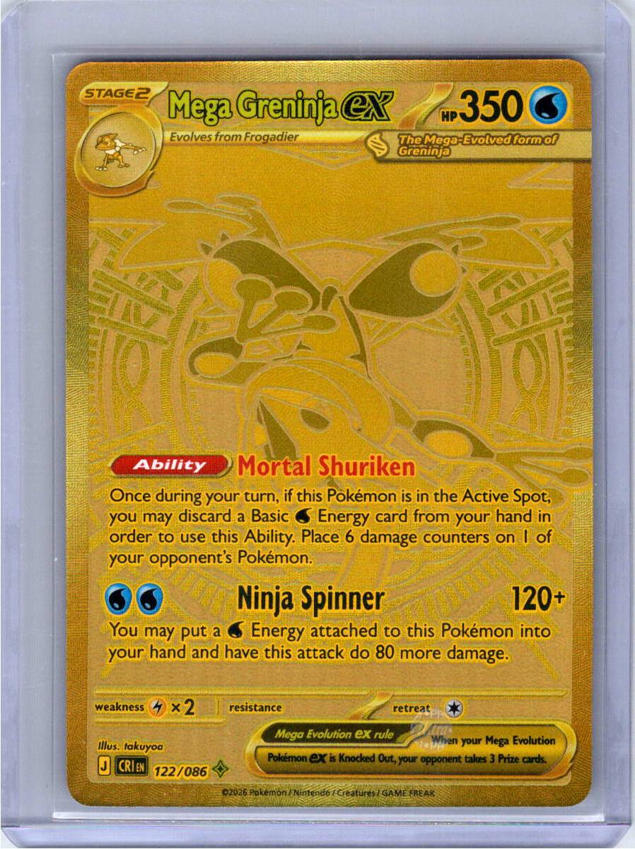 Pokemon Single Mega Greninja ex Chaos Rising Mega Hyper Rare 122/086