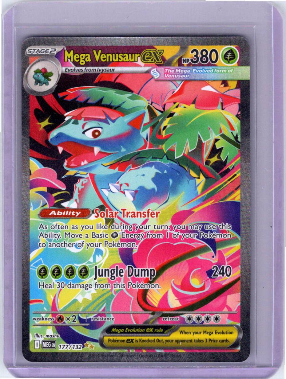 Pokemon Single Mega Venusaur ex Mega Evolution Special Illustration Rare 177/132