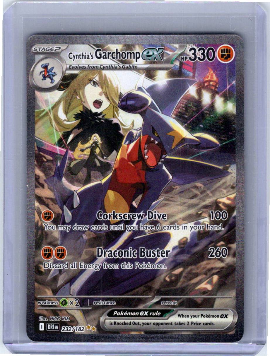 Pokemon Single Cynthia's Garchomp ex Destined Rivals Special Illustration Rare 232/182