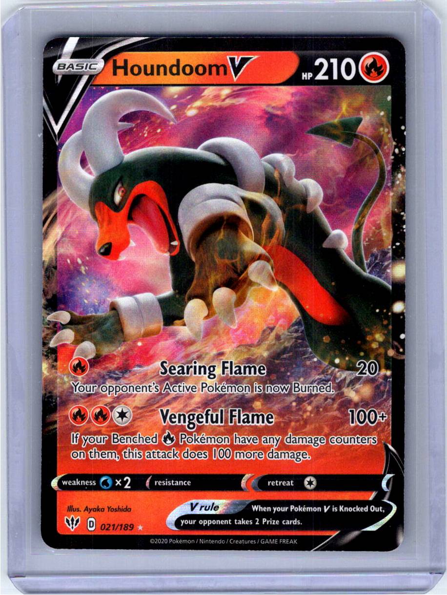 Pokemon Single Houndoom V Darkness Ablaze Ultra Rare 021/189