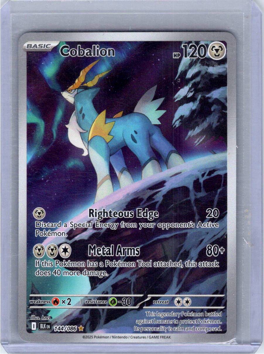 Pokemon Single Cobalion Black Bolt Illustration Rare 144/086