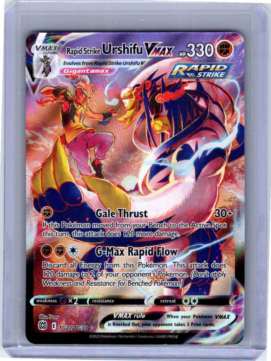Pokemon Single Rapid Strike Urshifu VMAX Brilliant Stars Trainer Gallery Ultra Rare TG21/TG30