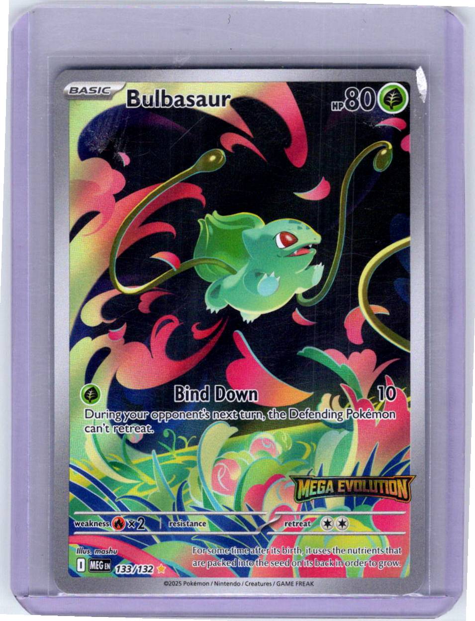 Pokemon Single Bulbasaur (Mega Evolution Stamped) Mega Evolution Promos Illustration Rare 133/132