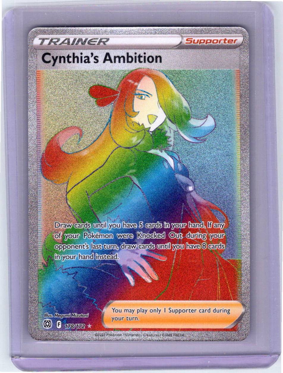Pokemon Single Cynthia's Ambition (Secret) Brilliant Stars Ultra Rare 178/172