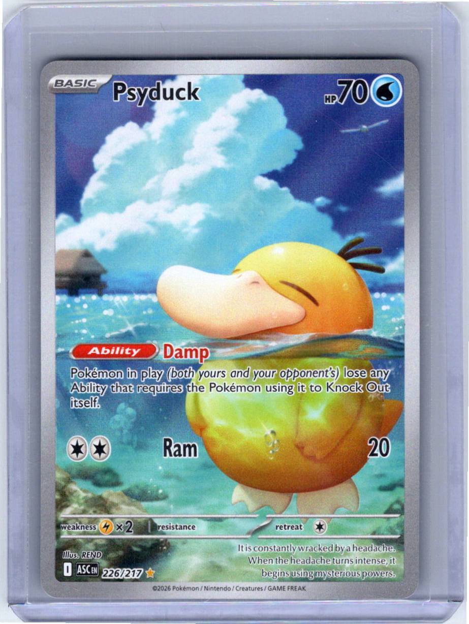 Pokemon Single Psyduck Ascended Heroes Illustration Rare 226/217