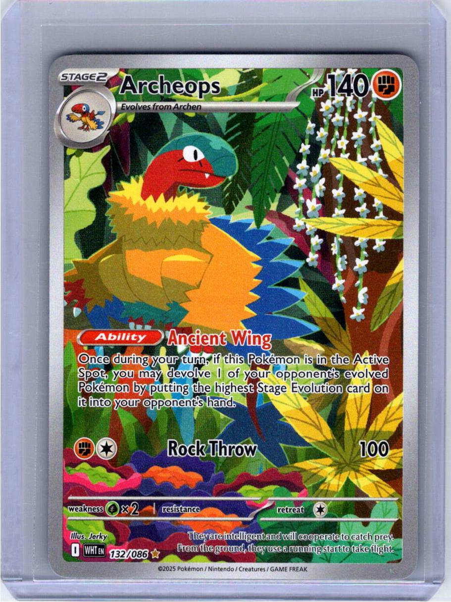 Pokemon Single Archeops White Flare Illustration Rare 132/086