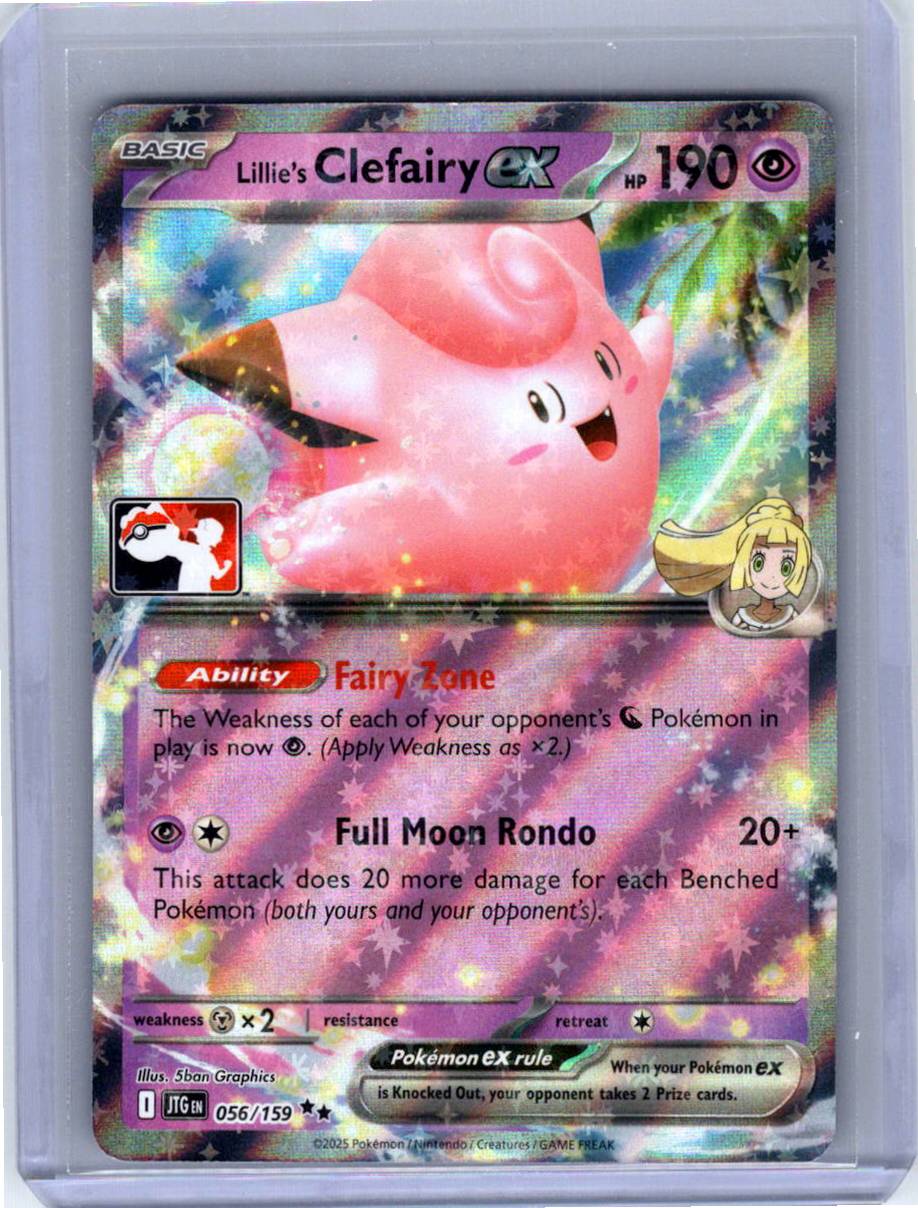 Pokemon Single Lillie's Clefairy ex - 056/159 Prize Pack Series One Double Rare 056/159