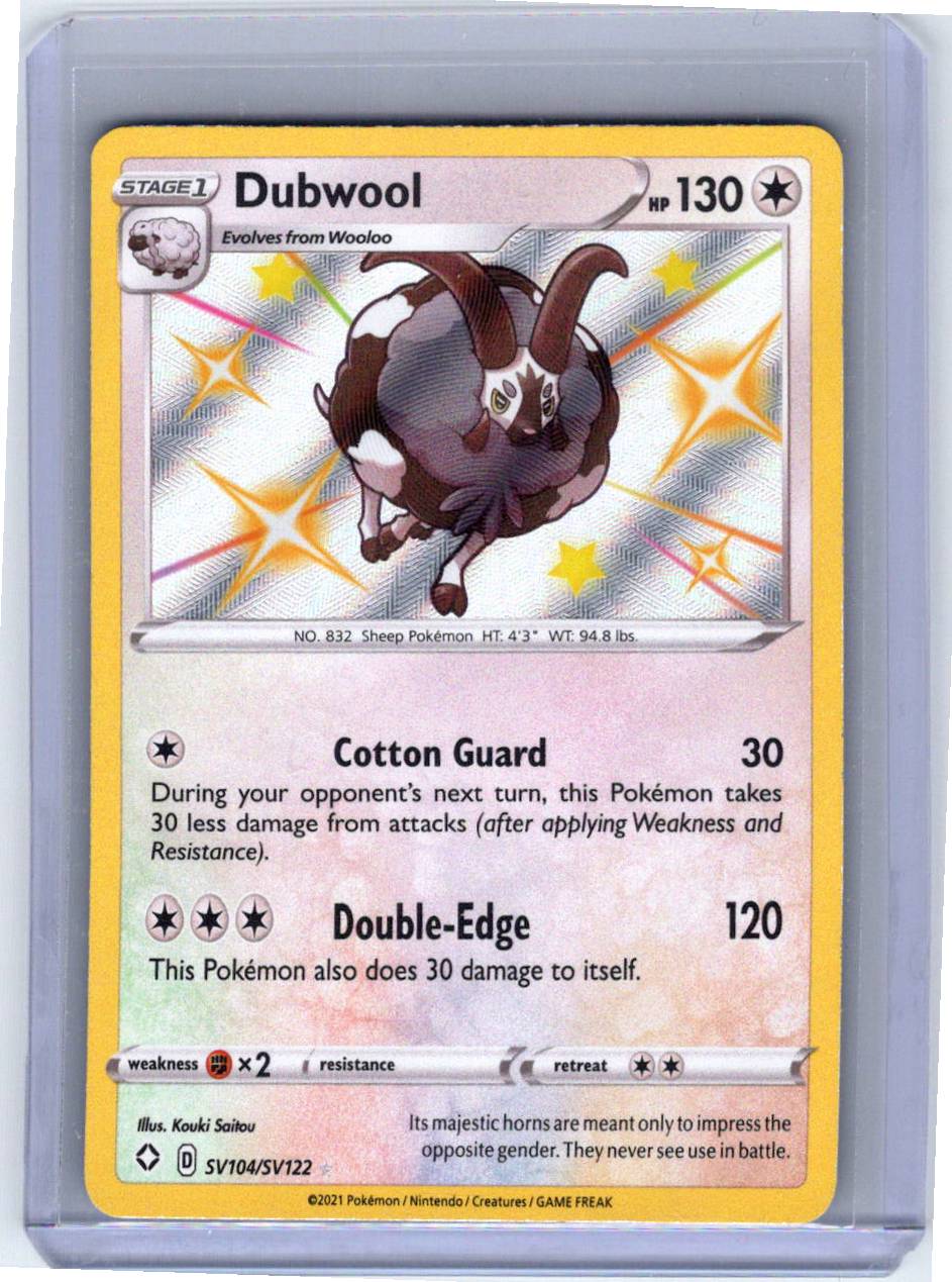 Pokemon Single Dubwool Shining Fates: Shiny Vault Shiny Holo Rare SV104/SV122