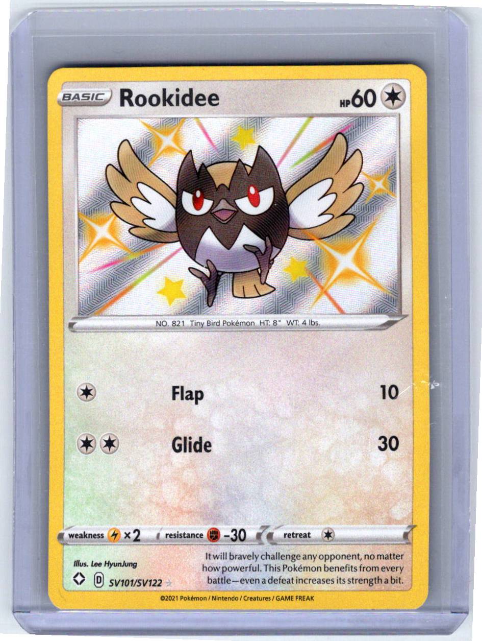 Pokemon Single Rookidee Shining Fates: Shiny Vault Shiny Holo Rare SV101/SV122