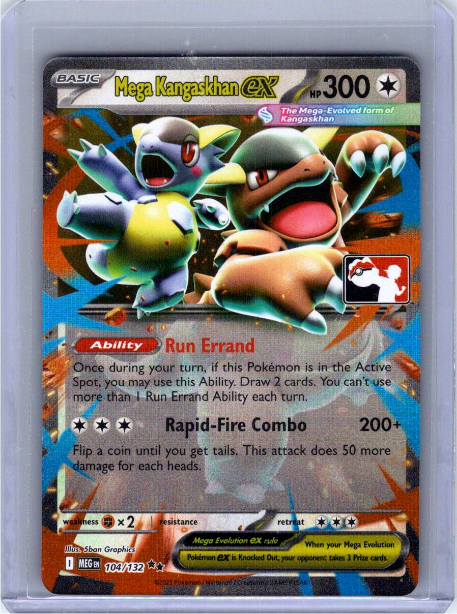 Pokemon Single Mega Kangaskhan ex - 104/132 Prize Pack Series One Double Rare 104/132