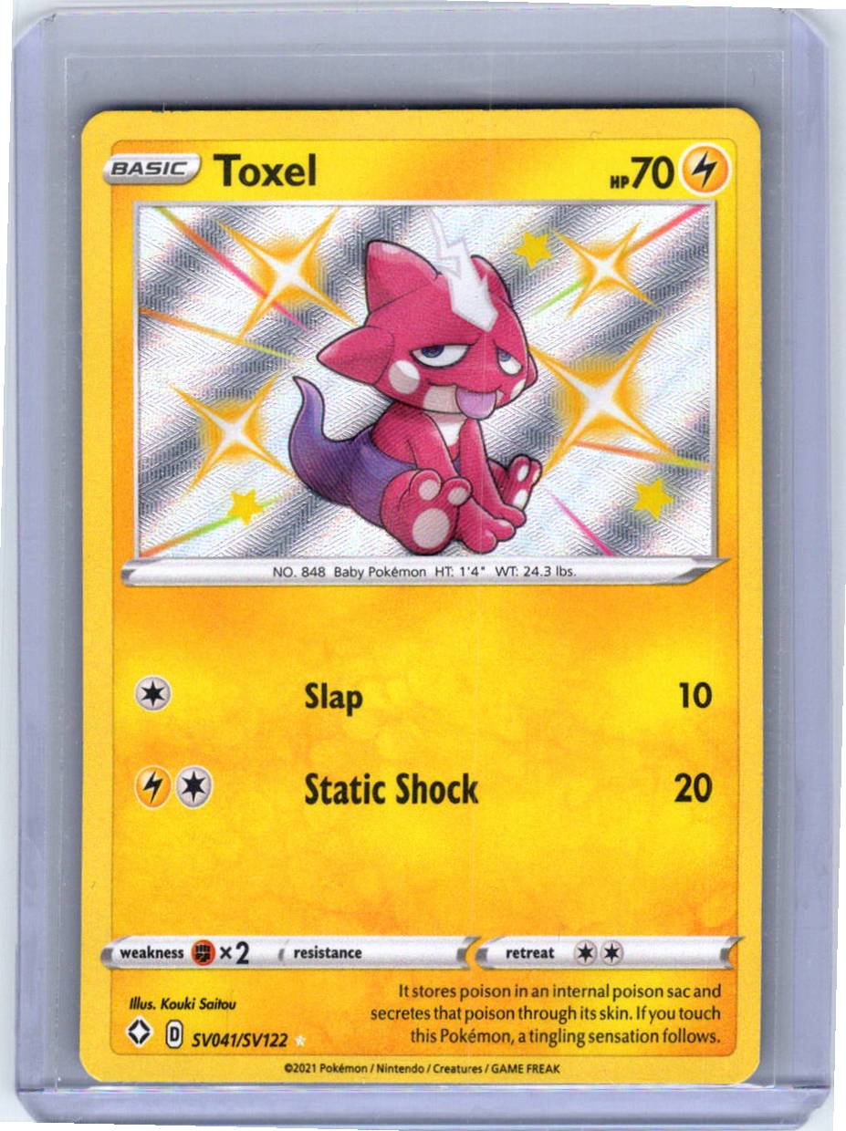 Pokemon Single Toxel Shining Fates: Shiny Vault Shiny Holo Rare SV041/SV122