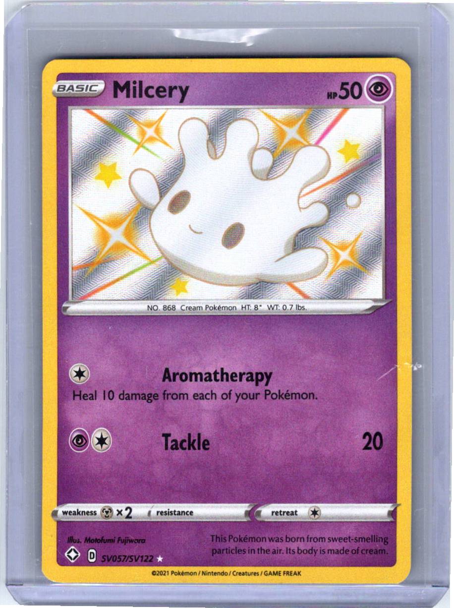 Pokemon Single Milcery Shining Fates: Shiny Vault Shiny Holo Rare SV057/SV122