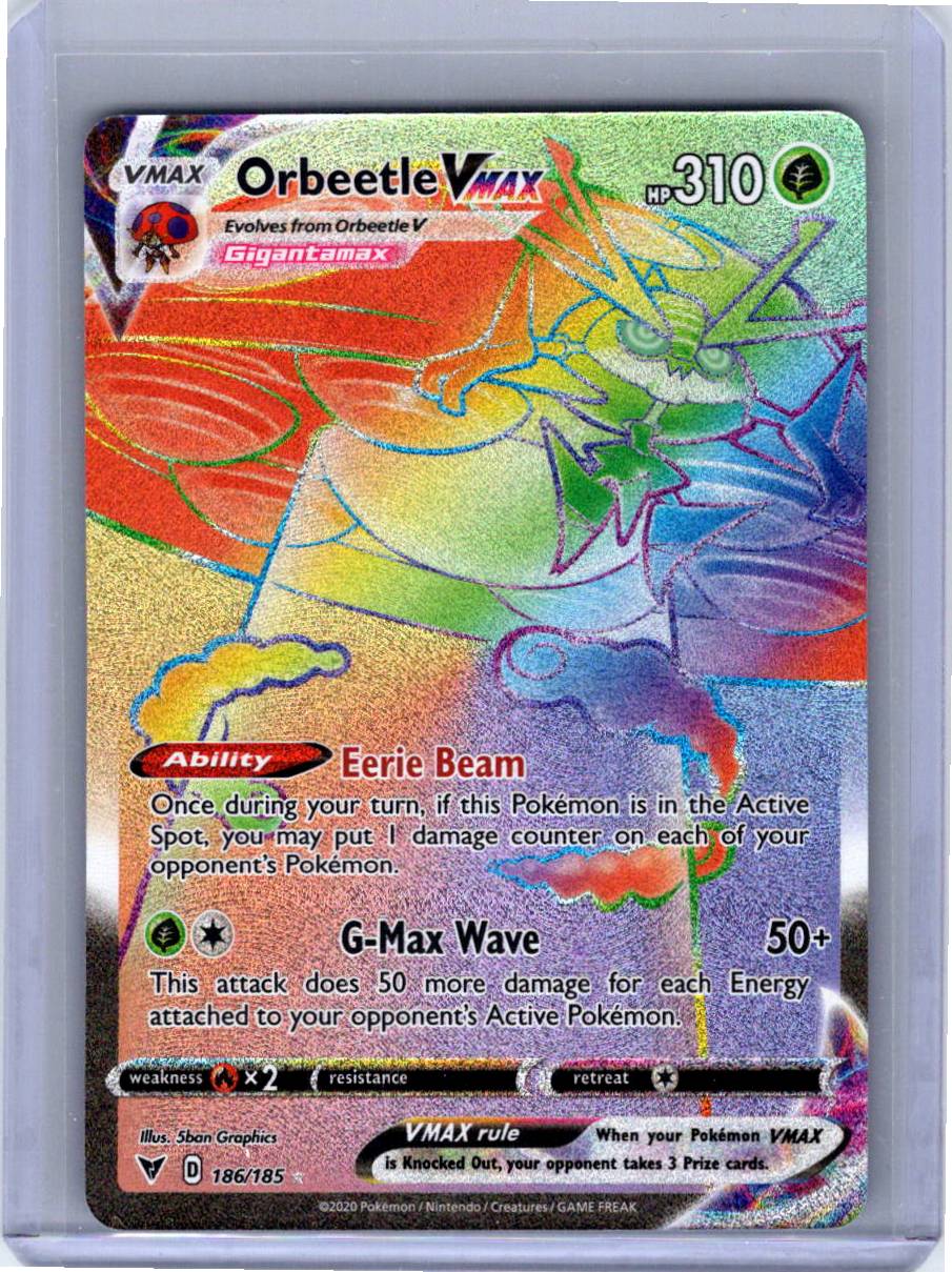 Pokemon Single Orbeetle VMAX (Secret) Vivid Voltage Secret Rare 186/185