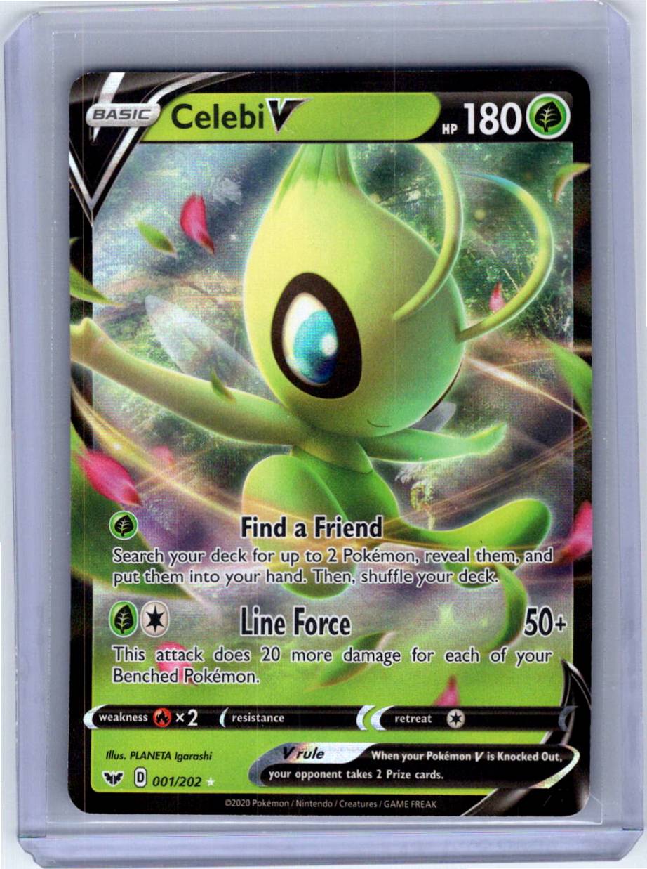 Pokemon Single Celebi V Sword & Shield Base Set Ultra Rare 001/202