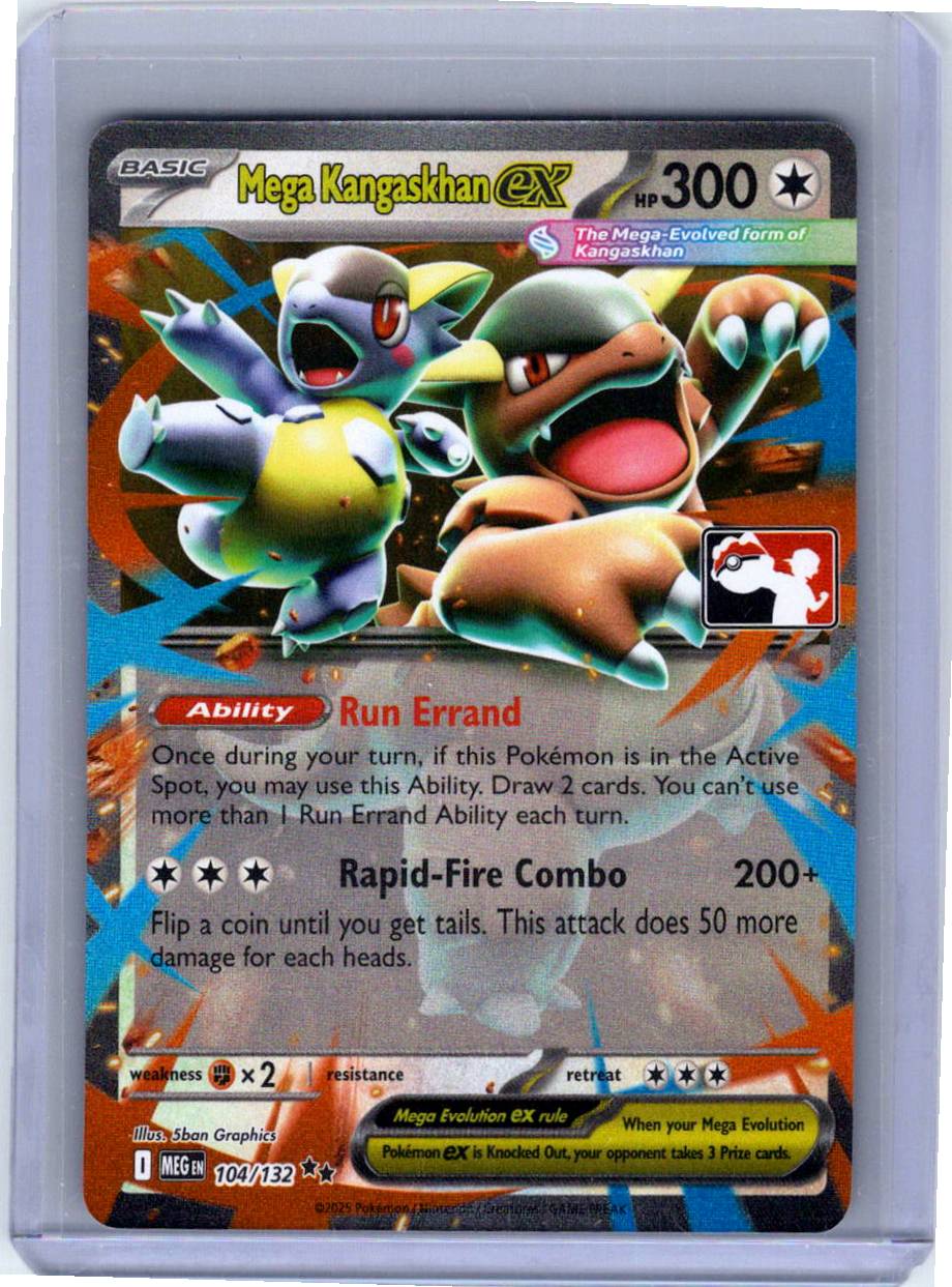 Pokemon Single Mega Kangaskhan ex - 104/132 Prize Pack Series One Double Rare 104/132 (2)