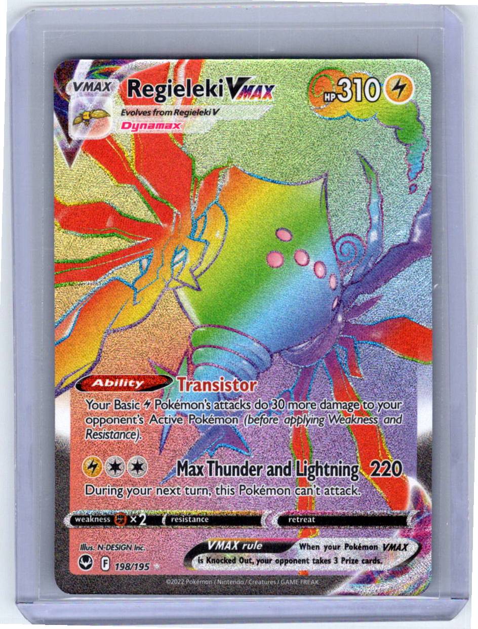 Pokemon Single Regieleki VMAX (Secret) Silver Tempest Secret Rare 198/195