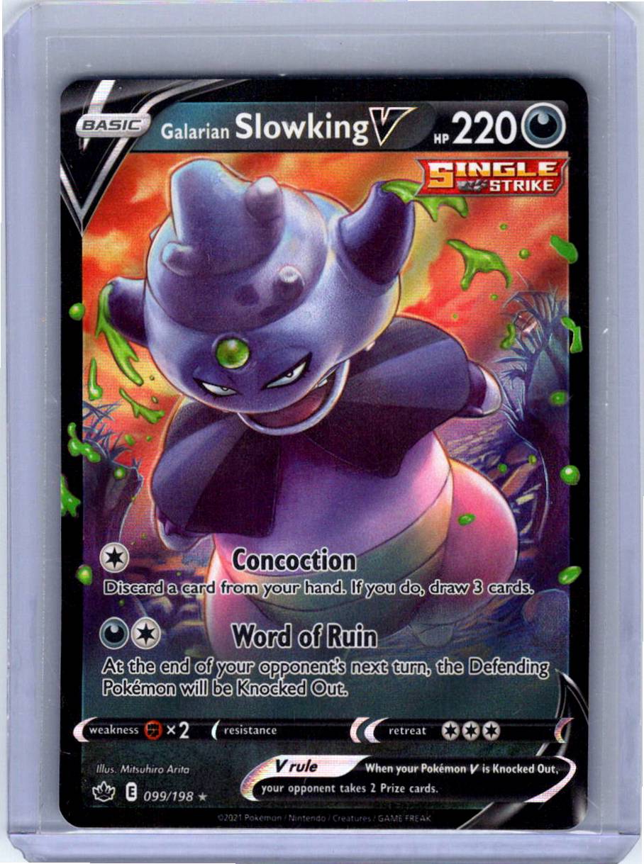 Pokemon Single Galarian Slowking V Chilling Reign Ultra Rare 099/198