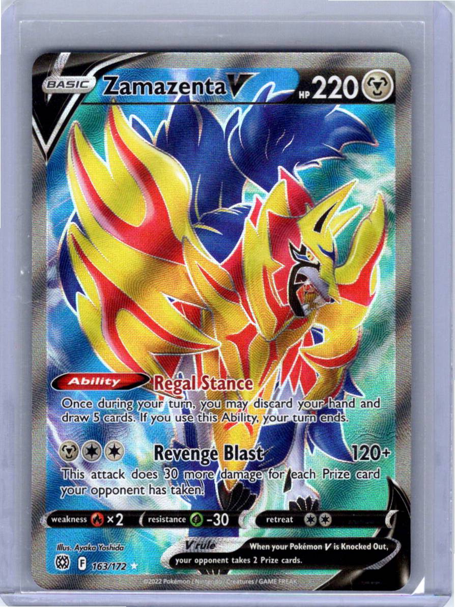Pokemon Single Zamazenta V (Full Art) Brilliant Stars Ultra Rare 163/172
